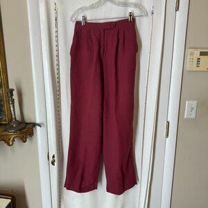 Vintage Women's Red Linen Blend Nipon Studio Pants